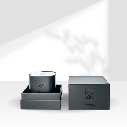 BLACK LEATHER CANDLE