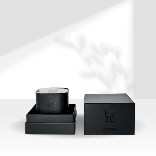 BLACK LEATHER CANDLE