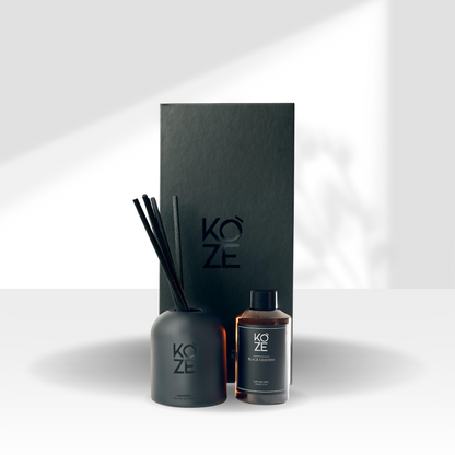 BLACK LEATHER REED DIFFUSER